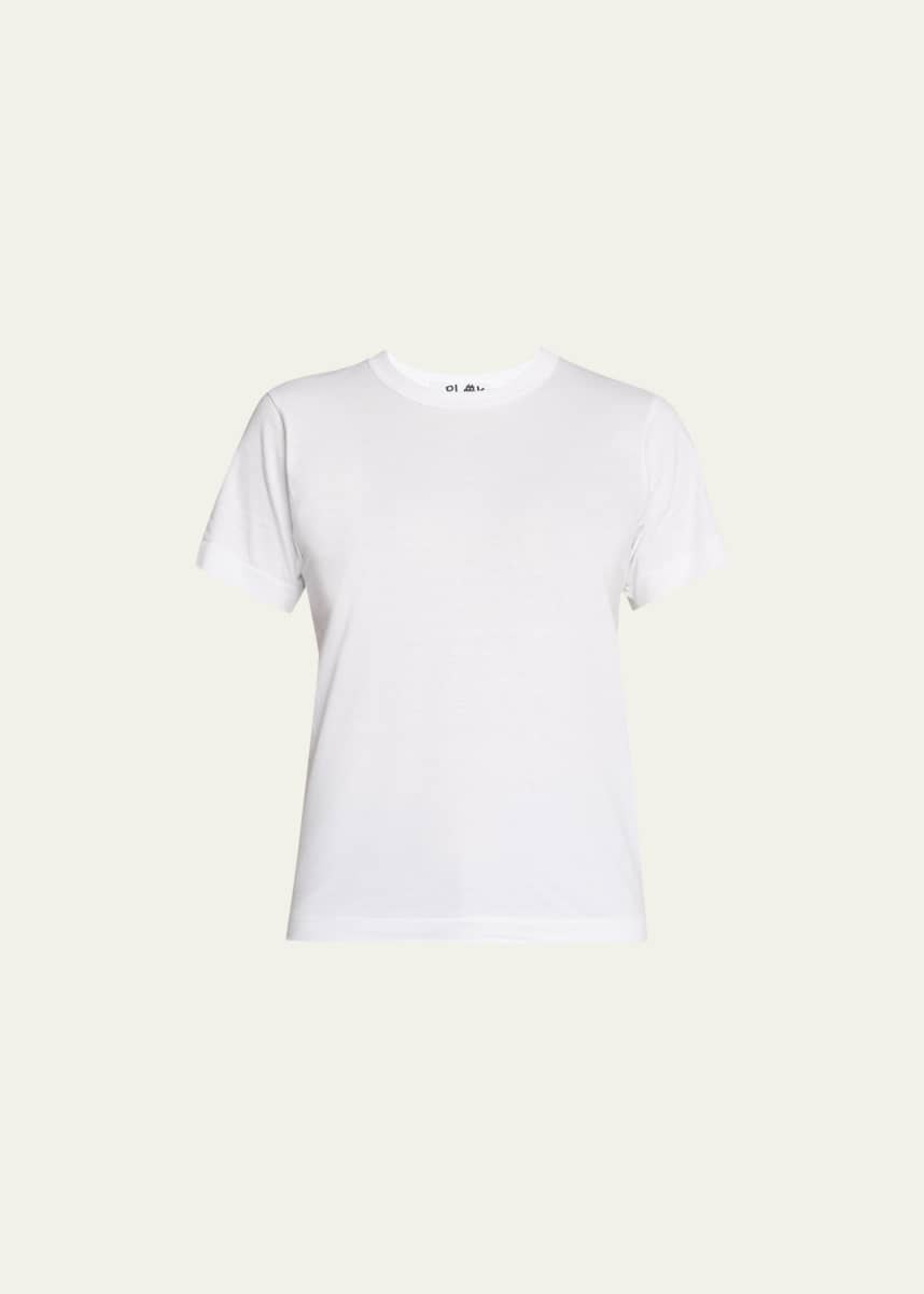 CDG Play Embroidered Heart and Invader Patch Cotton T-Shirt