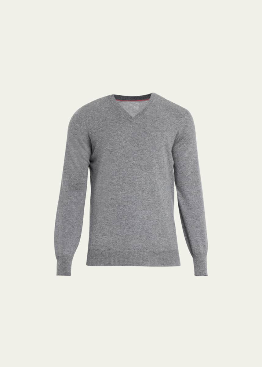 Brunello Cucinelli Men's Cashmere V-Neck Sweater