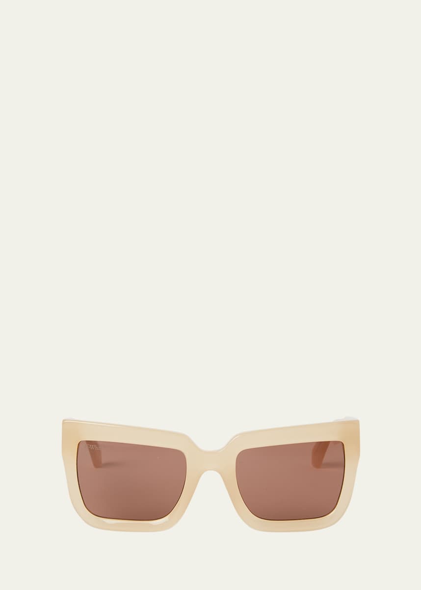 Off-White Firenze Logo Acetate Butterfly Sunglasses