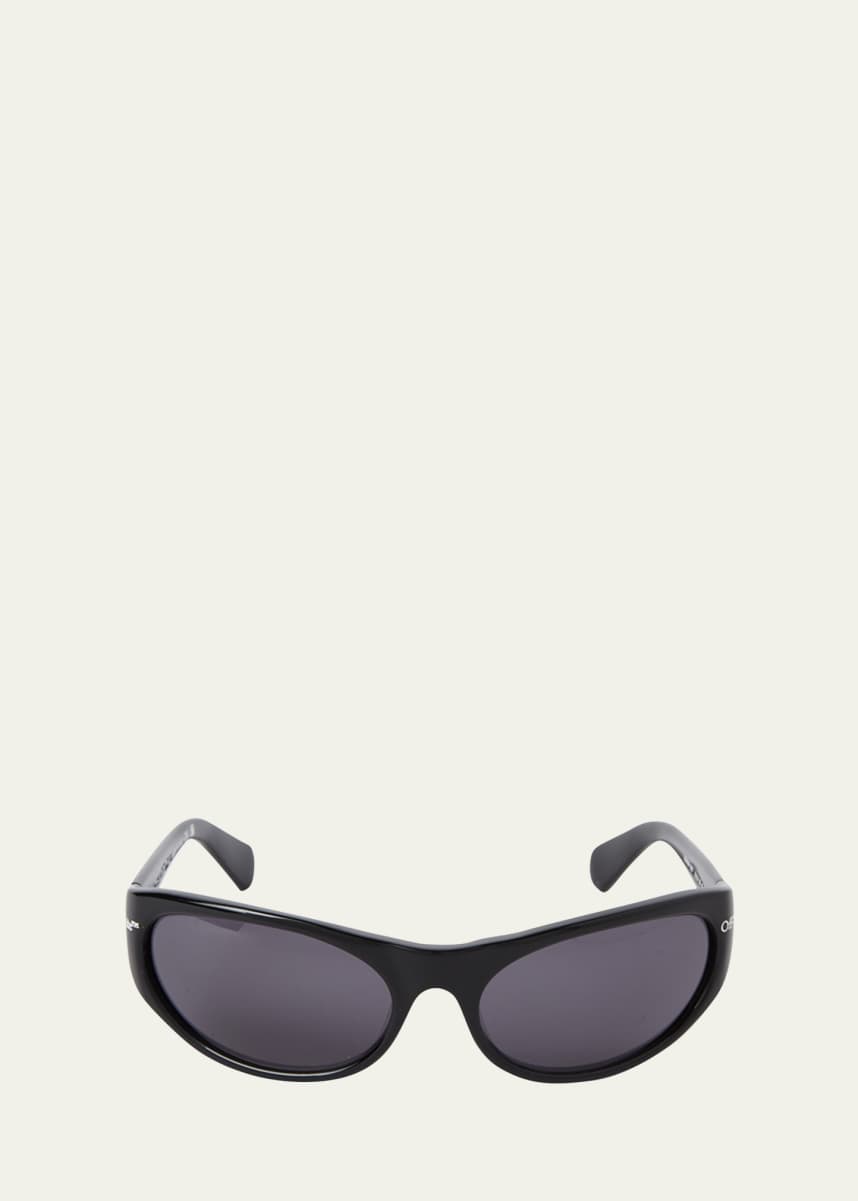 Off-White Napoli Logo Acetate Wrap Sunglasses