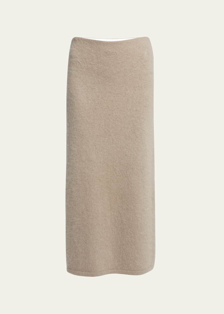 JW Anderson Side-Slit Knit Midi Tube Skirt