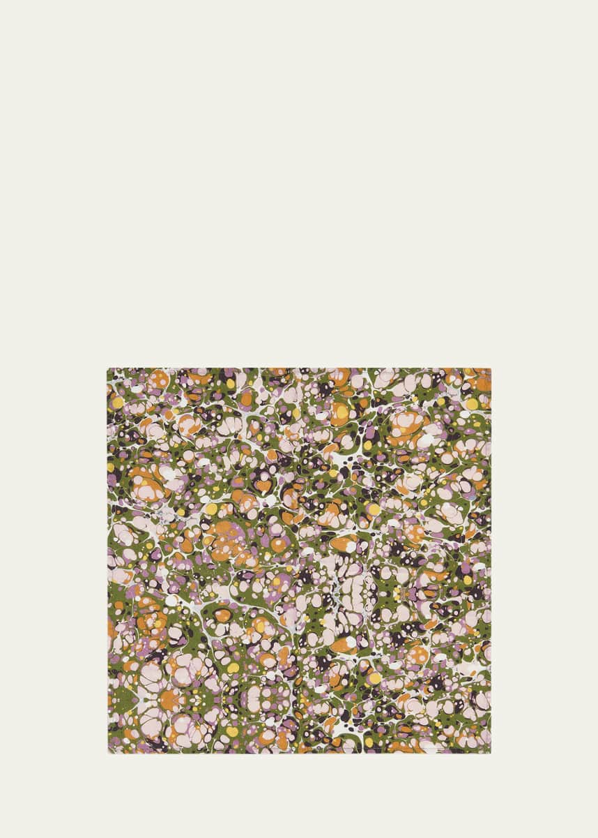 SUMMERILL & BISHOP Marble-Print Napkin, 20" Square