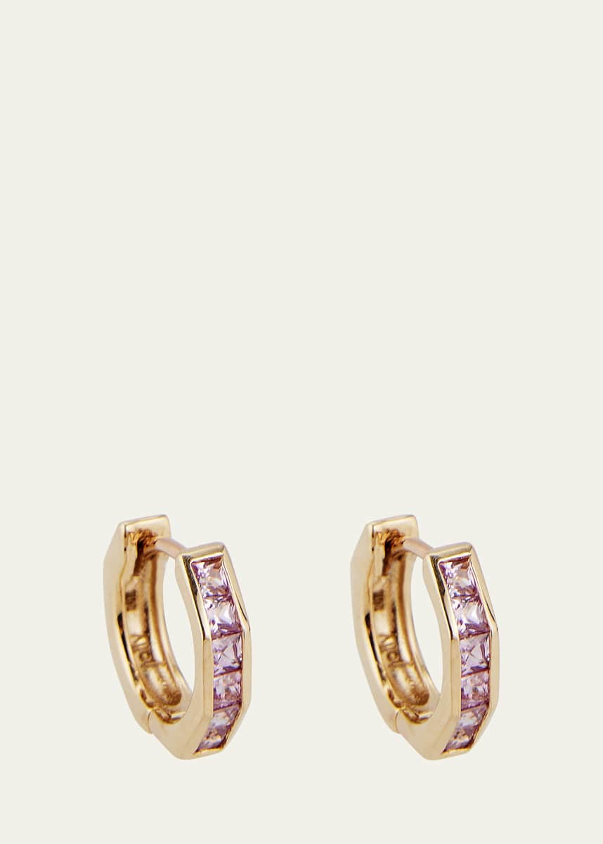 JOLLY BIJOU 14k Gold Otto Pink Sapphire Earrings