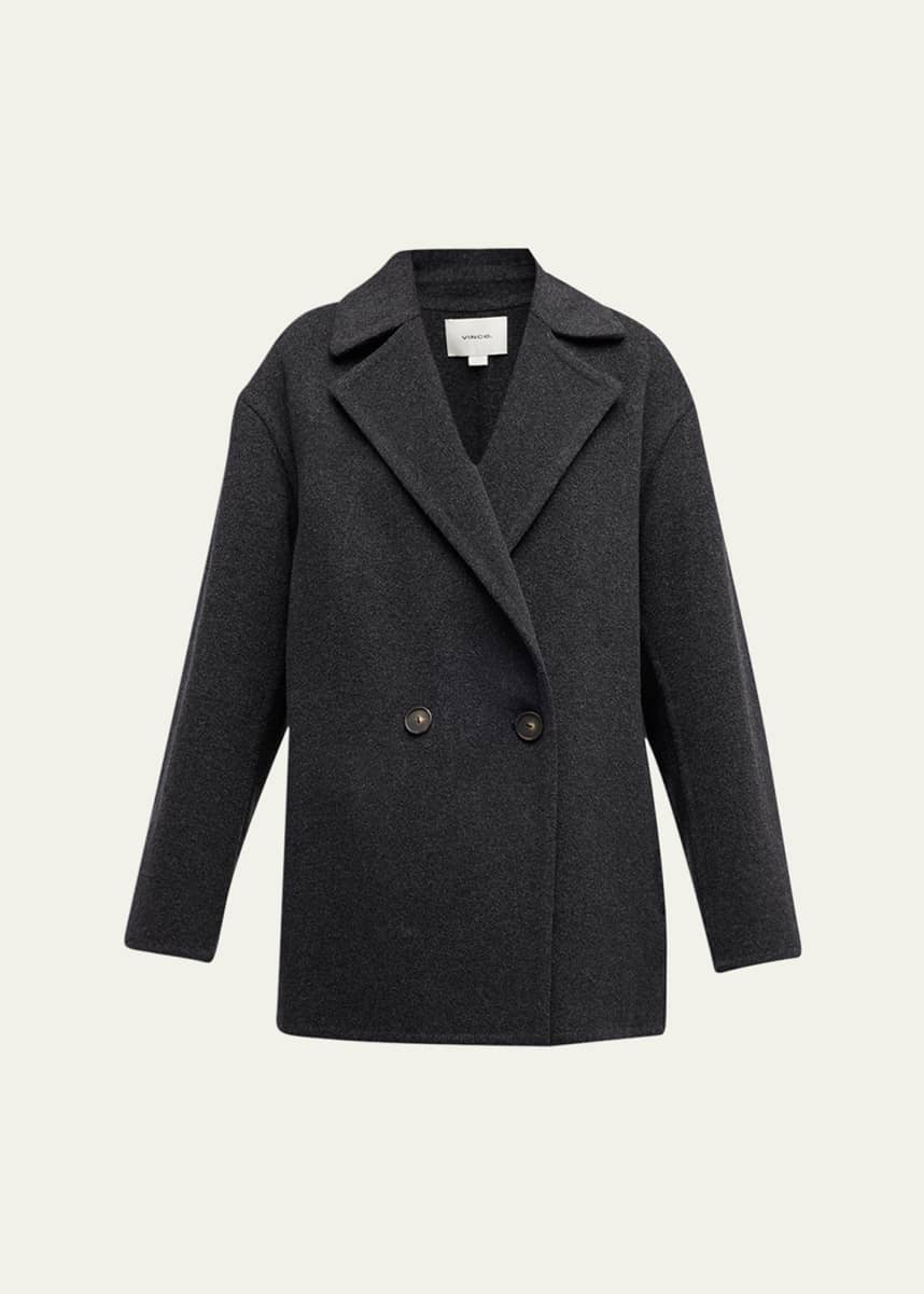 Vince Double-Breasted Wool-Blend Car Coat