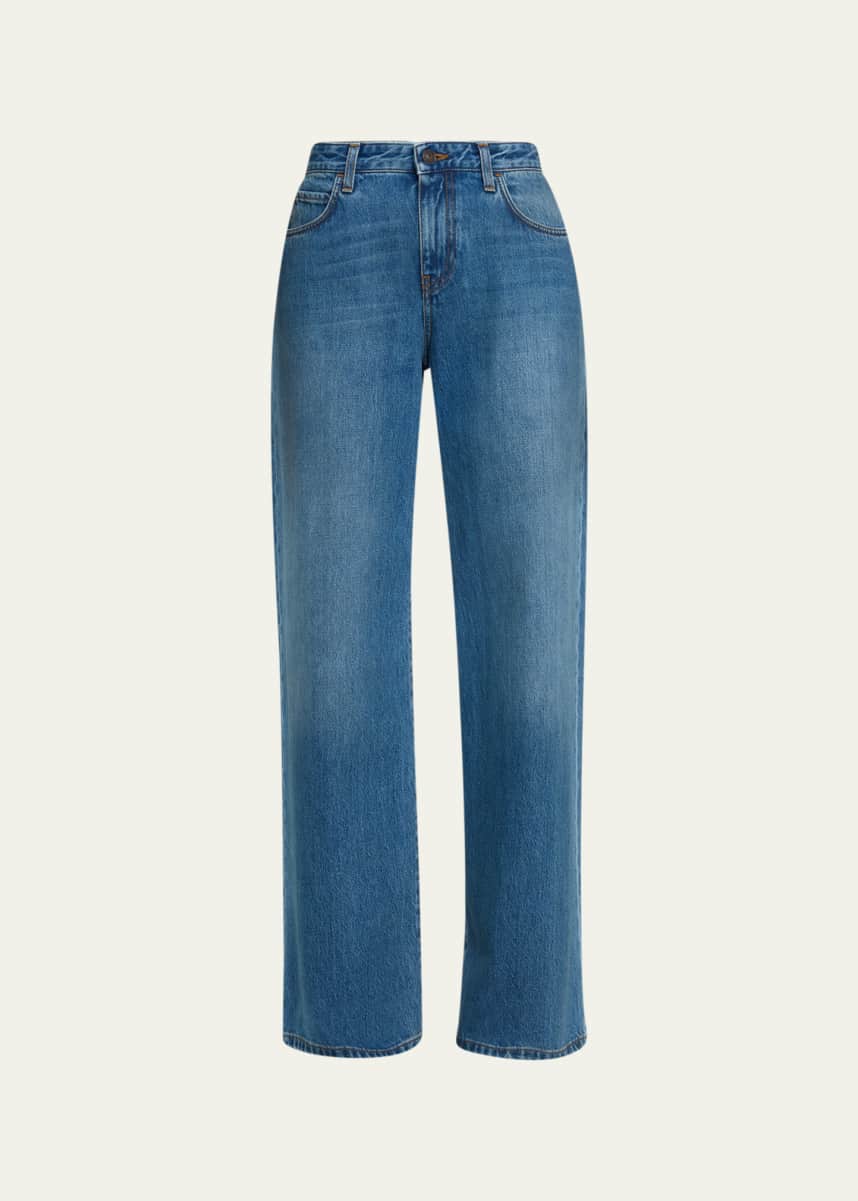 ALAÏA Women's Blue Iconic Denim Jeans