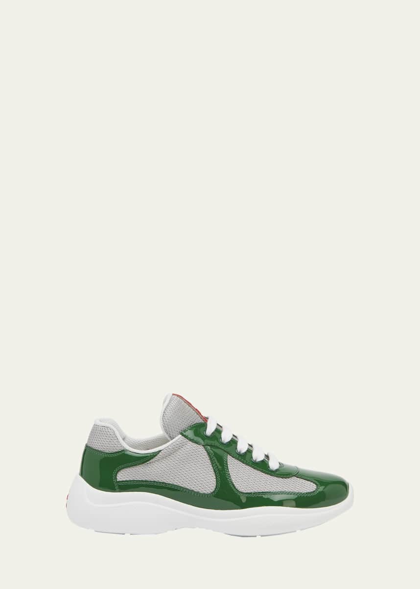 Prada America's Cup Vernice Patent Runner Sneakers