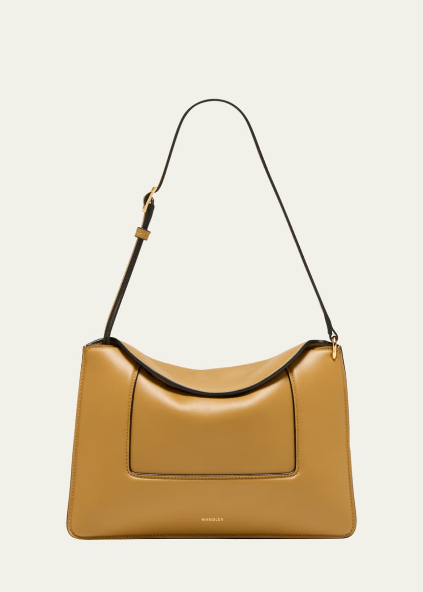 Wandler Penelope Fold-Over Flap Leather Shoulder Bag