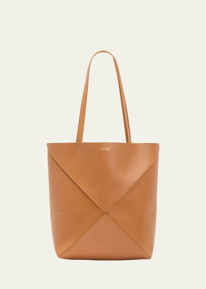Loewe Puzzle Fold Medium Tote Bag in Shiny Leather