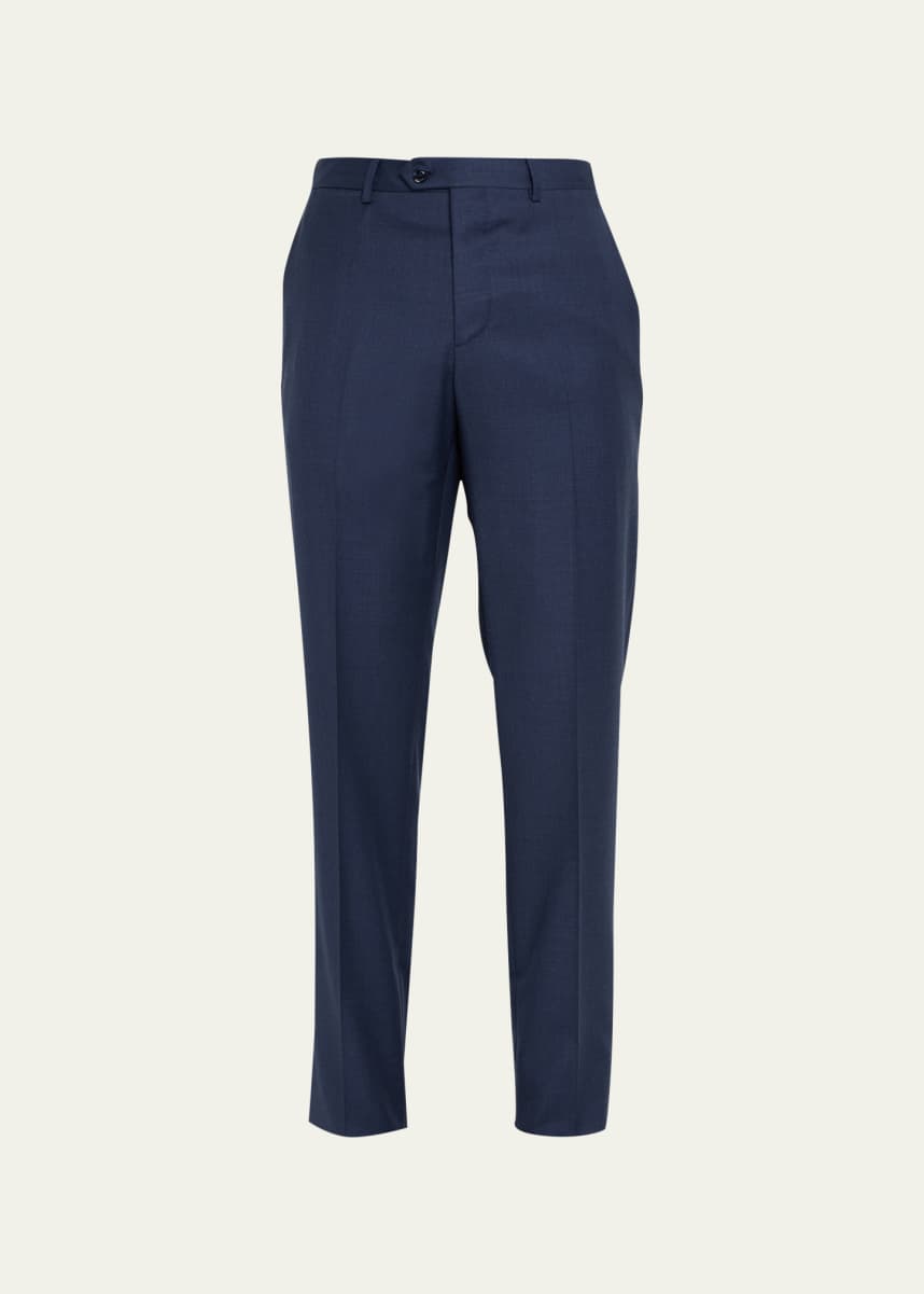 Giorgio Armani Men's Solid Wool Dress Pants