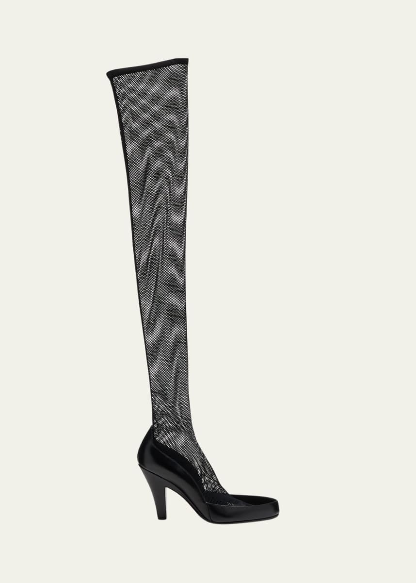 THE ROW Nylon Over-The-Knee Sock Pumps