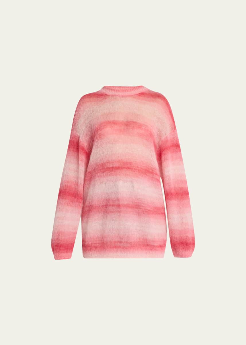 RE/DONE Oversized Crewneck Wool-Blend Sweater