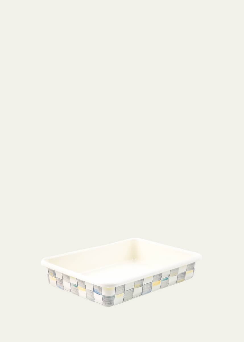MacKenzie-Childs Sterling Check Enamel Baking Pan, 9" x 13"