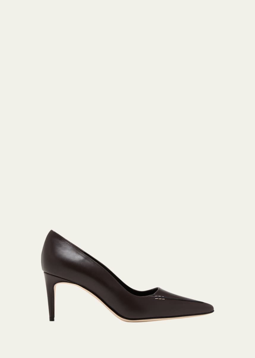 Manolo Blahnik Homera Leather Stiletto Pumps