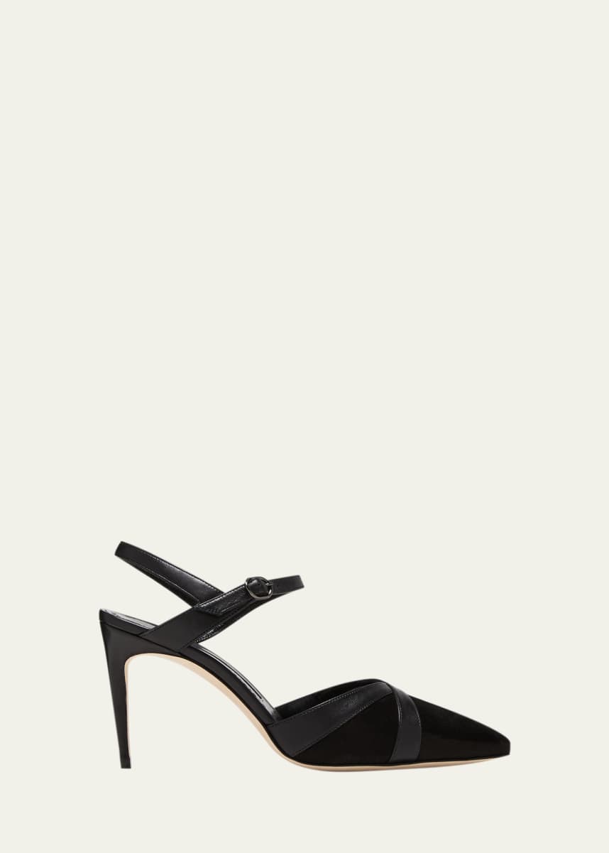 Manolo Blahnik Aristida Suede Leather Pumps