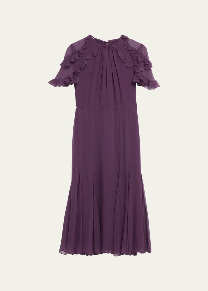Jason Wu Collection Chiffon Ruffle-Sleeve Day Dress