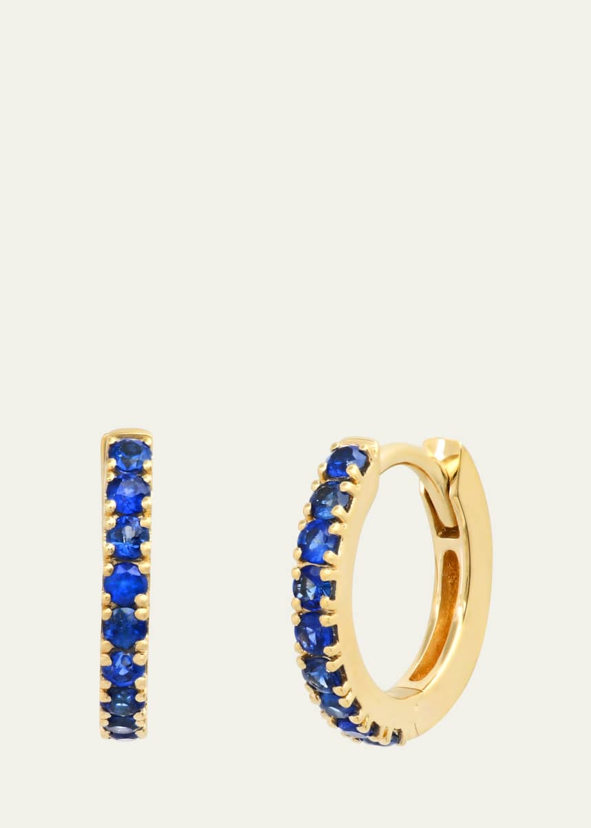 Andrea Fohrman 14K Yellow Gold Pave Small Huggie Earrings