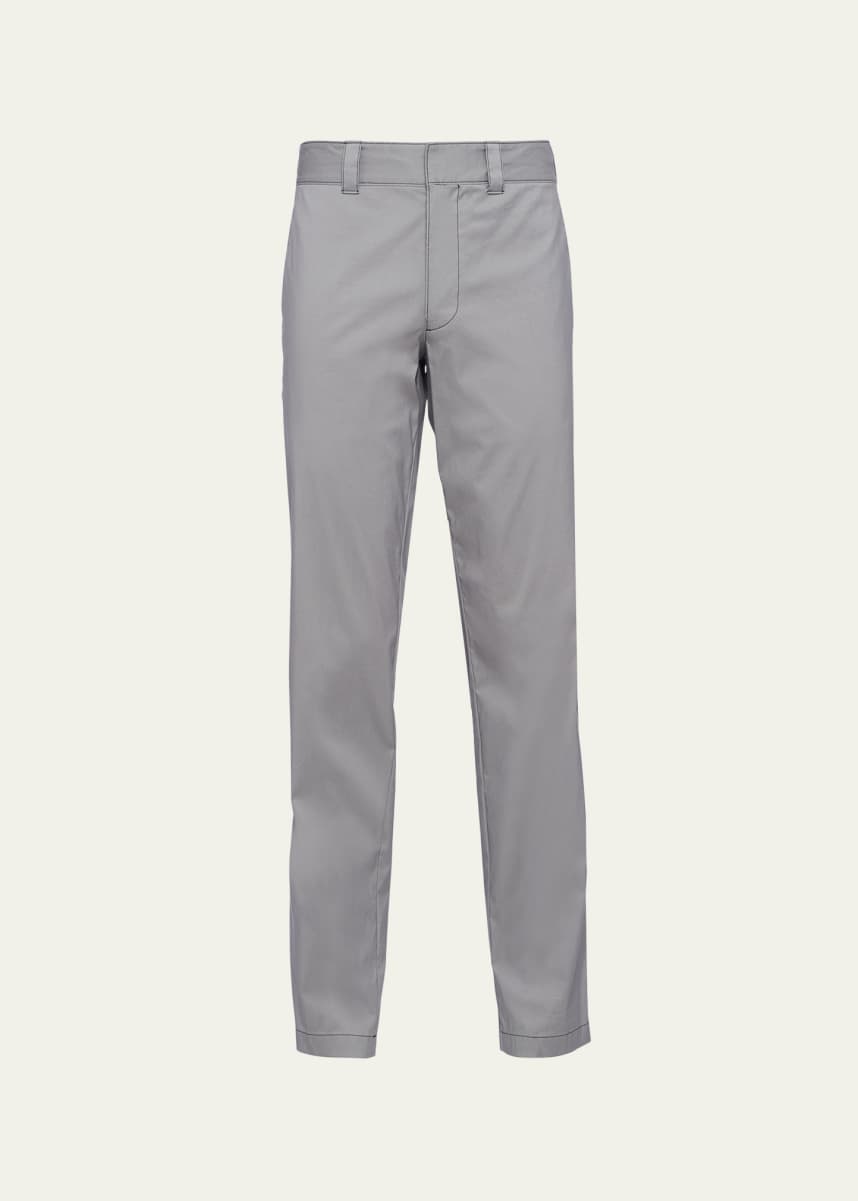 Prada Men's Straight-Leg Cotton-Blend Pants