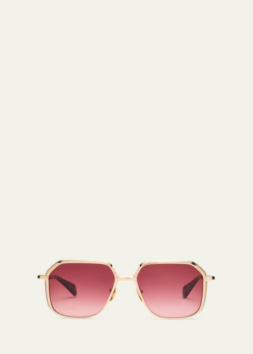 Jacques Marie Mage Aida Gold-Plated Titanium & Acetate Butterfly Sunglasses