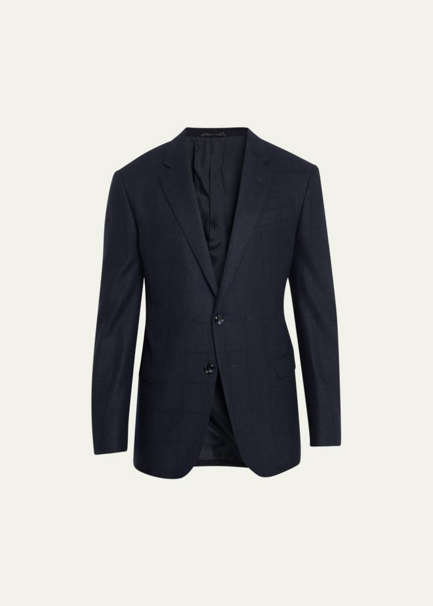 White Label Solid And Check Mens wool blazer