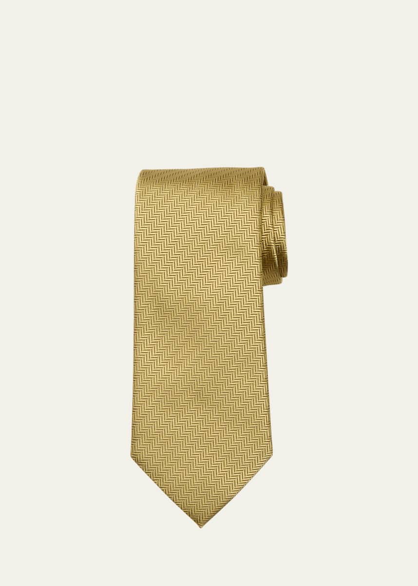 ZEGNA Men's Brera Herringbone Silk Tie
