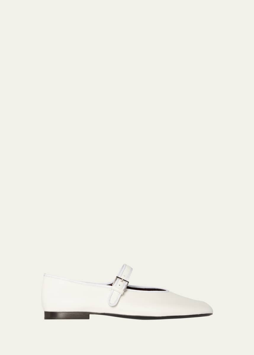 THE ROW Boheme Leather Mary Jane Ballerina Flats