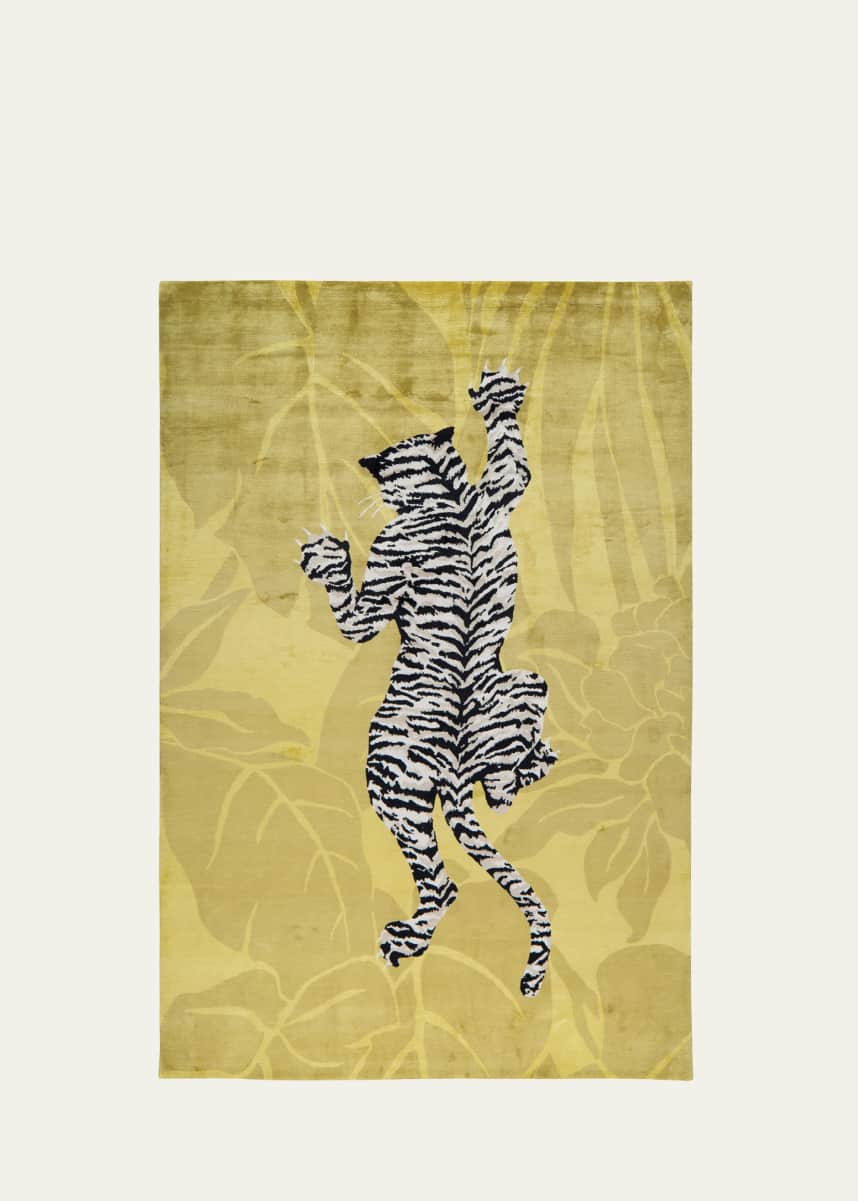 The Rug Company x Diane von Furstenberg Climbing Tiger Hand-Knotted Rug, 6' x 9'