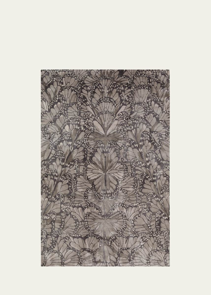 The Rug Company x McQueen Monarch Smoke Hand-Knotted Rug, 6' x 9'