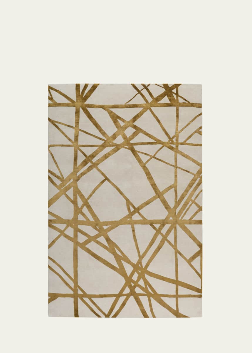 The Rug Company x Kelly Wearstler Channels Copper Hand-Knotted Rug, 8' x 10'