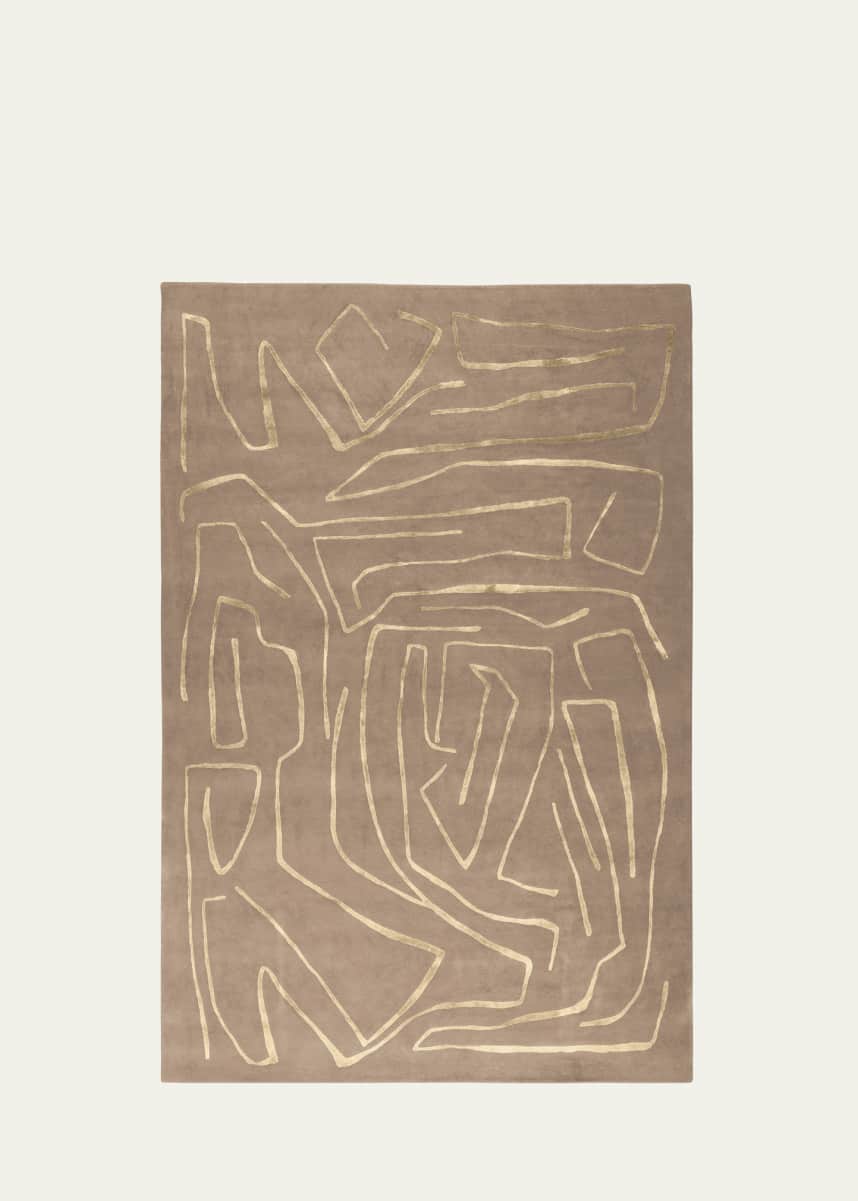 The Rug Company x Kelly Wearstler Tableau Salmon Hand-Knotted Rug, 6' x 9'