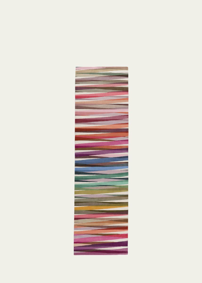 The Rug Company x Paul Smith Overlay Hand-Knotted Runner, 3' x 10'