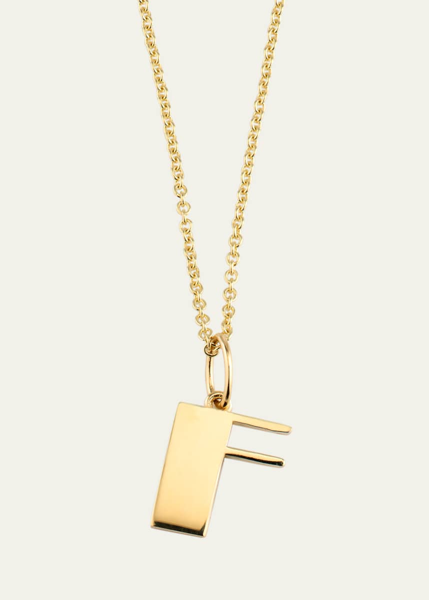 Sydney Evan 14K Pure Block Initial Necklace