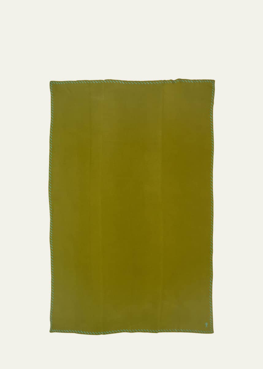 The Elder Statesman Tes Whipstitch Throw Blanket