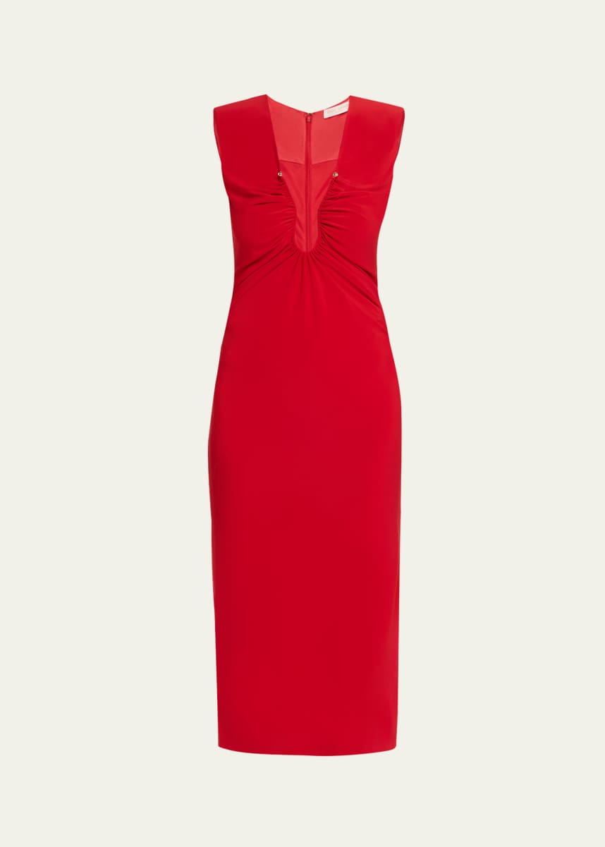 Ramy Brook Elena Gathered Midi Dress