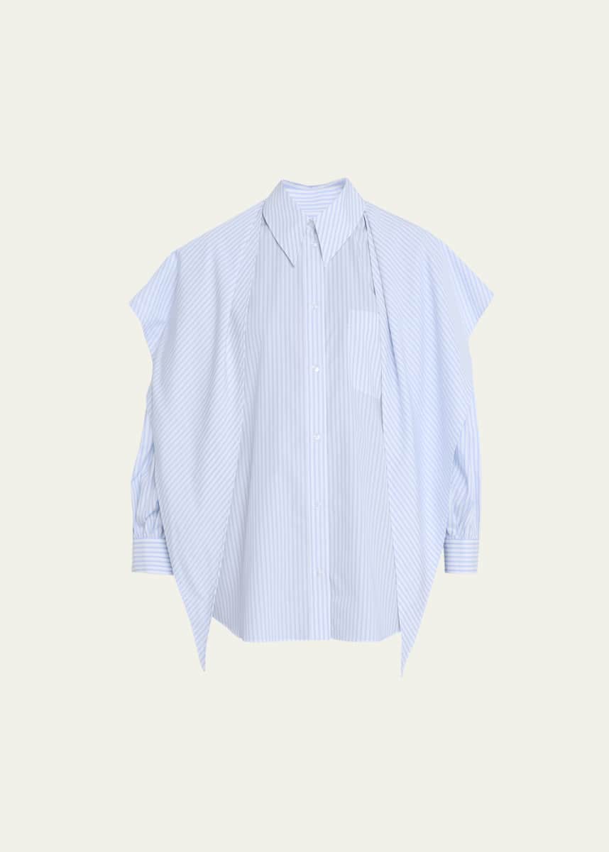 Simone Rocha Striped Point-Collar Shirt