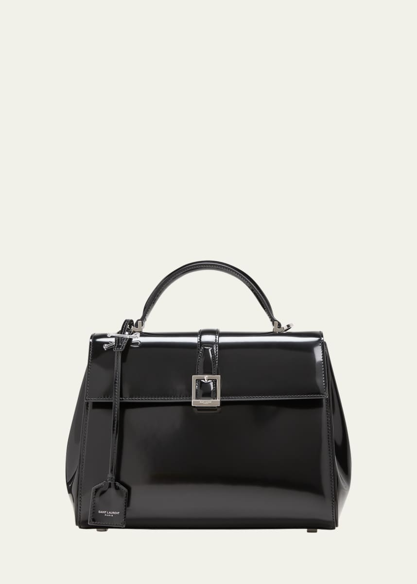 Saint Laurent Seau Fermoir Small YSL Crossbody Bucket Bag