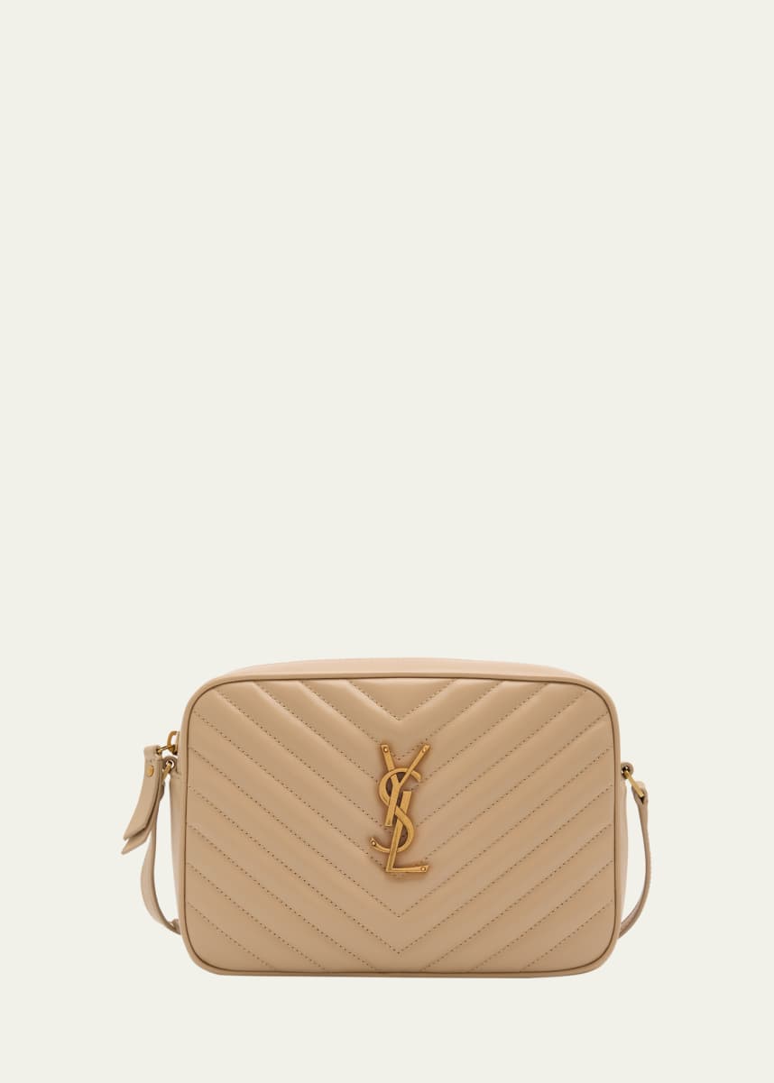 Saint Laurent Lou Medium YSL Camera Bag with Pocket in Quilted Leather