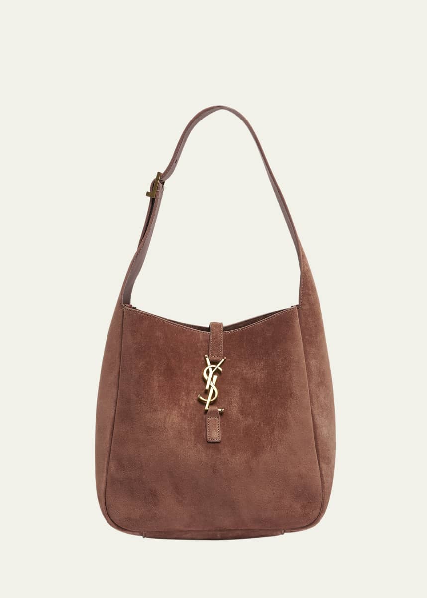 Saint Laurent Le 5 A 7 Small Suede Hobo Shoulder Bag