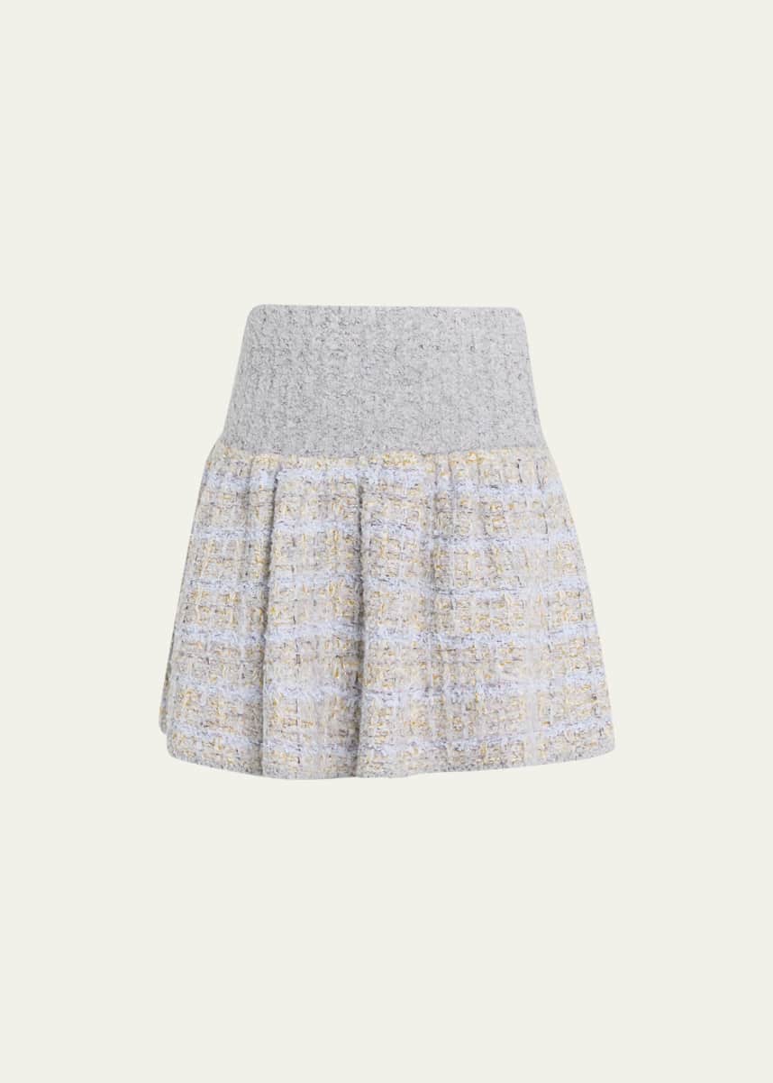 LoveShackFancy Bibi Bouclé Mini Skirt