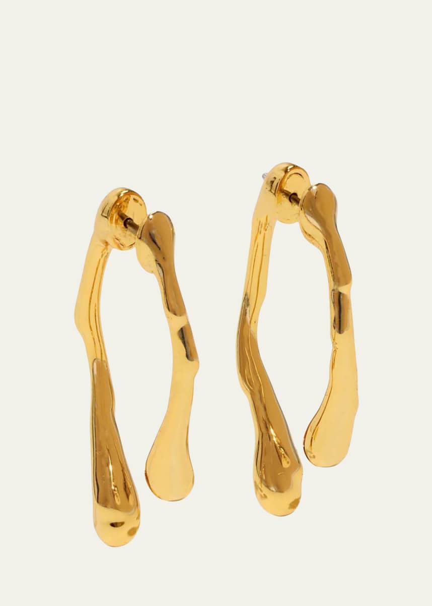 Alexis Bittar Golden Drippy Earrings