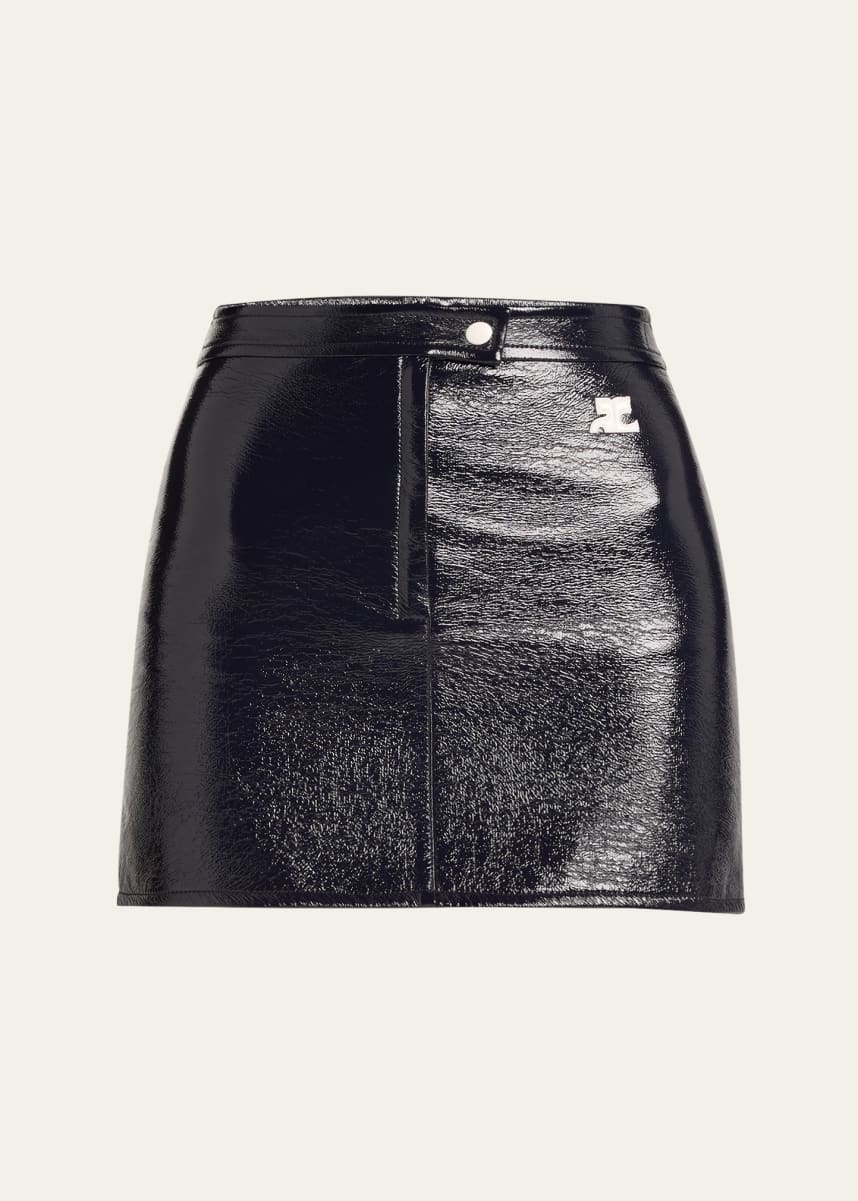 Courreges Reedition Vinyl Mini Skirt