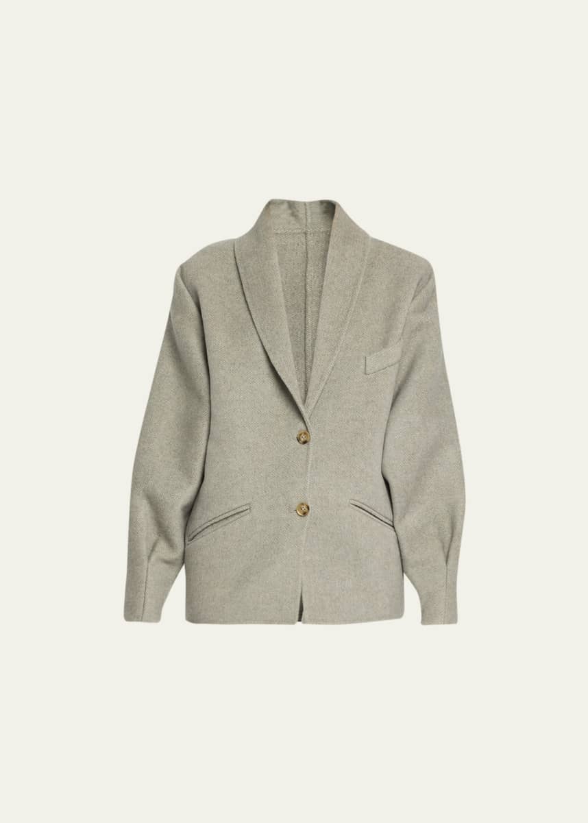 Still Here Estate Herringbone Wool-Blend Blazer
