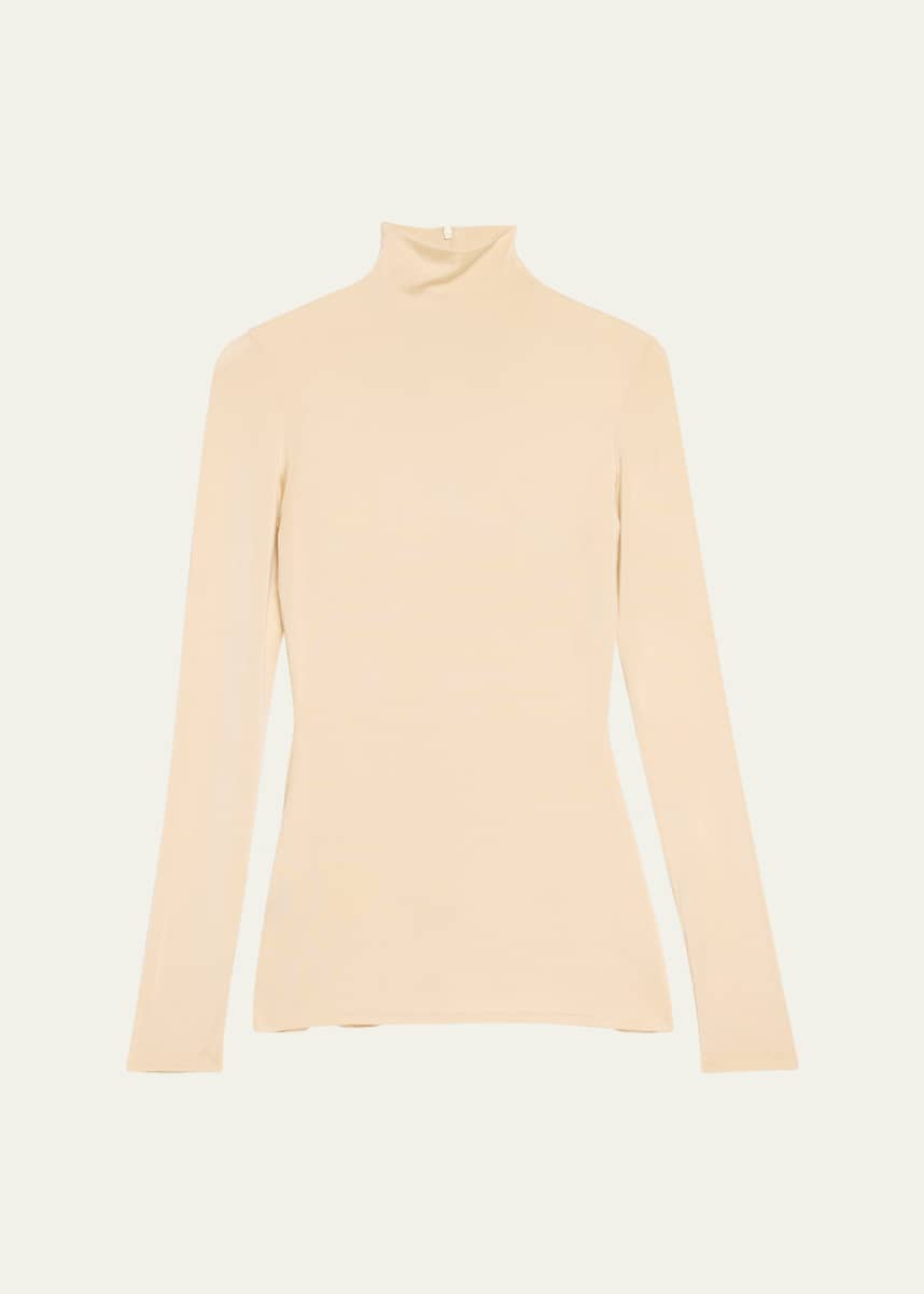 Tove Noor Turtleneck Stretch-Knit Top