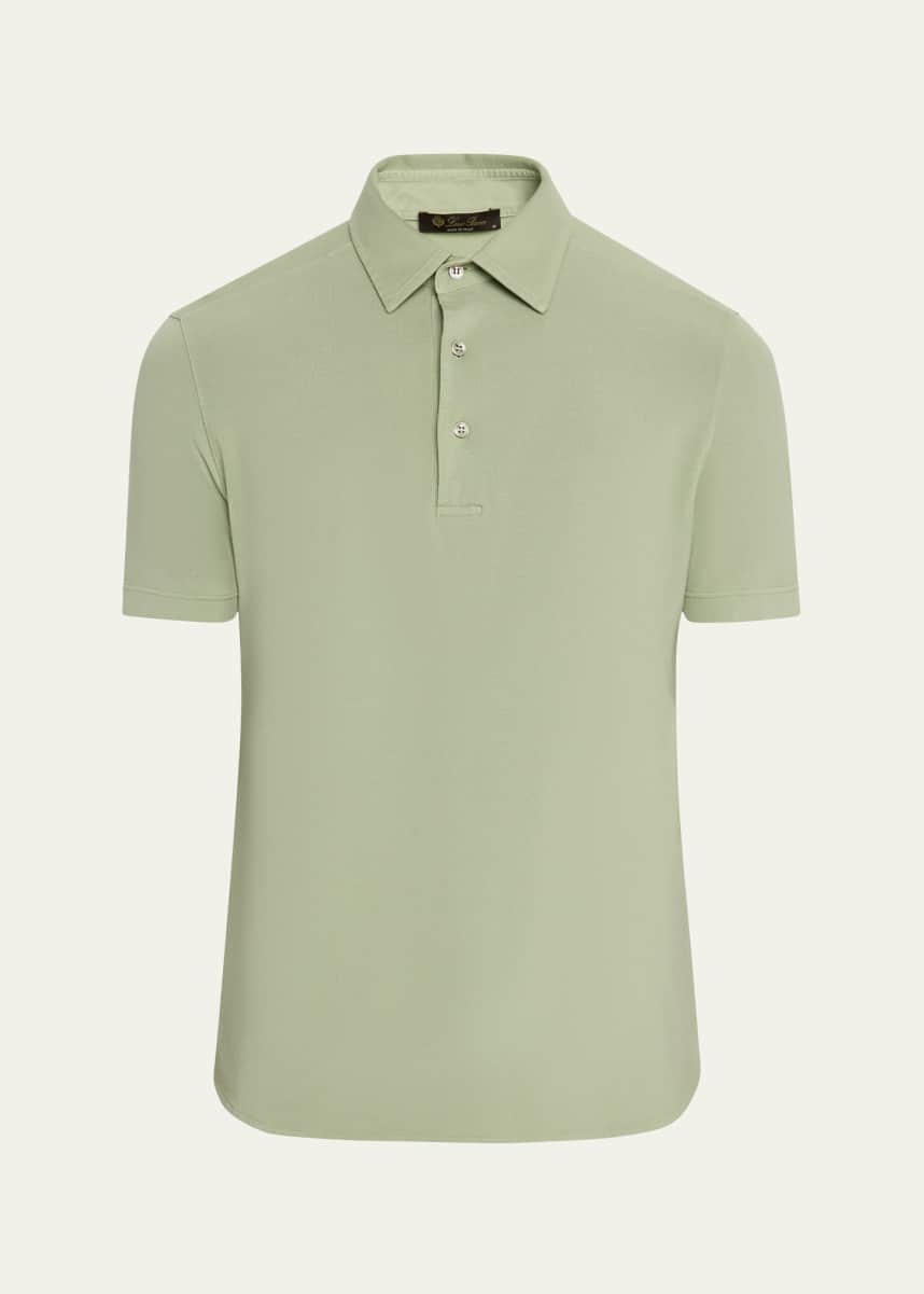 Loro Piana Men's Cotton Pique Polo Shirt