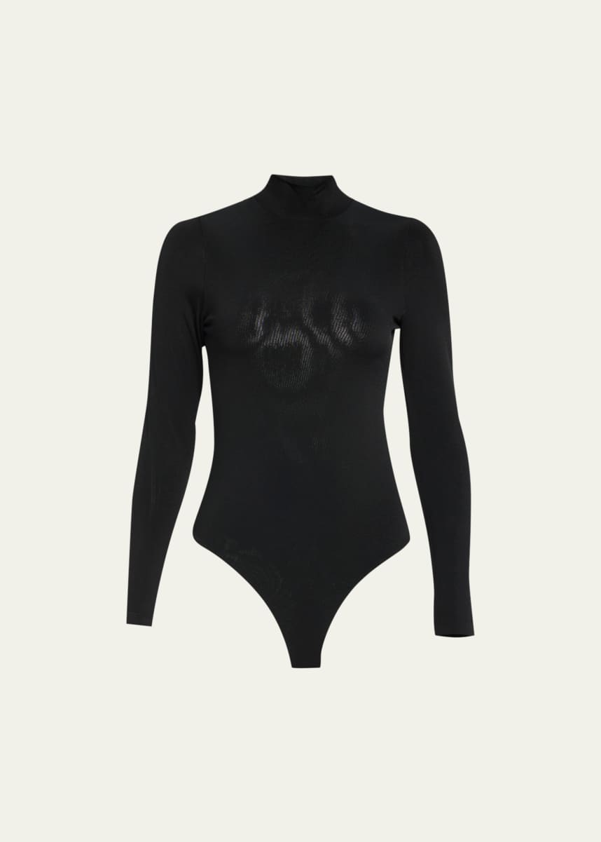 Khaite Loyra Turtleneck Long-Sleeve Bodysuit
