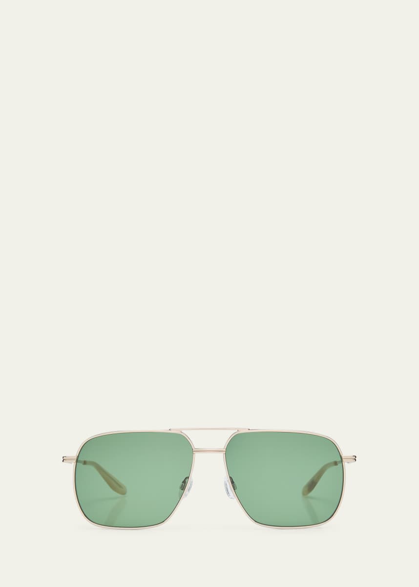 Barton Perreira x 007 Men's Royale Double-Bridge Titanium Aviator Sunglasses