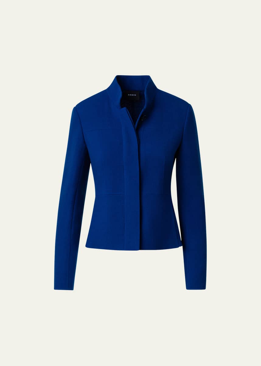 Akris Silk Jersey Collared Shirt - Bergdorf Goodman