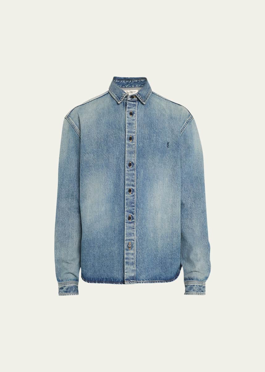 Saint Laurent Men's Denim Shirt