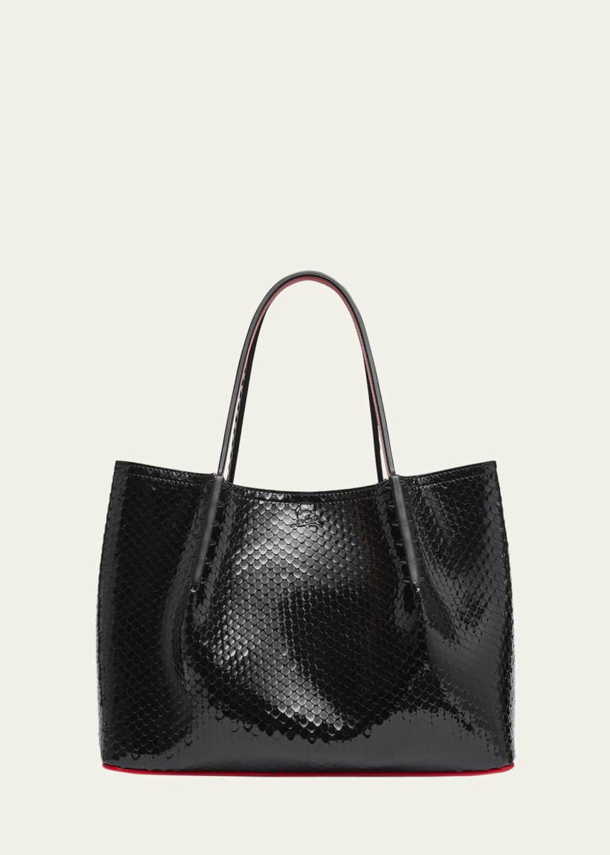 Christian Louboutin Cabata Mini Spike Colorblock Clear Tote Bag