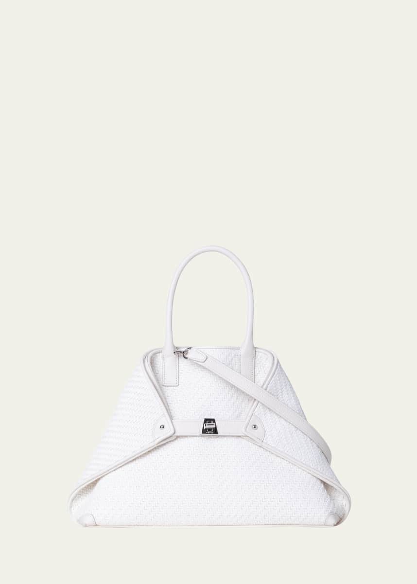 Akris Ai Little Braided Leather Top-Handle Bag
