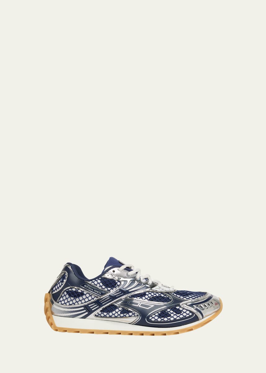 Bottega Veneta Men's Orbit Technical Fishnet Sneakers